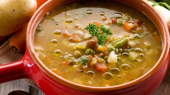 minestrone di legumi e verdure